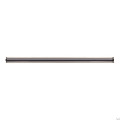 Tirador para mueble alargado 2170 128/160 Plata Cepillado con Negro