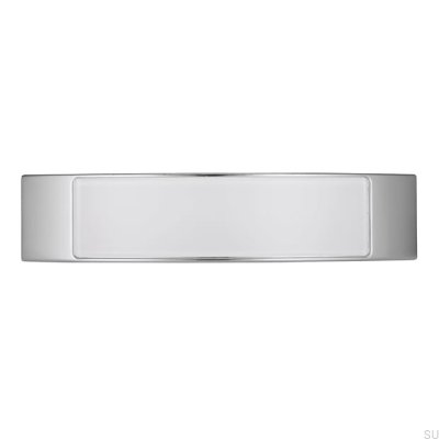 Tirador para mueble alargado 2184 96 Cromo Brillo con Blanco