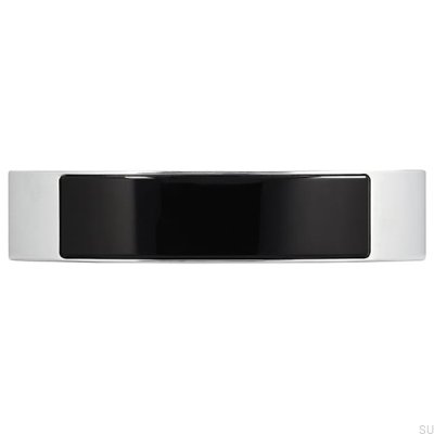 Tirador para mueble alargado 2184 96 Cromo Pulido con Negro