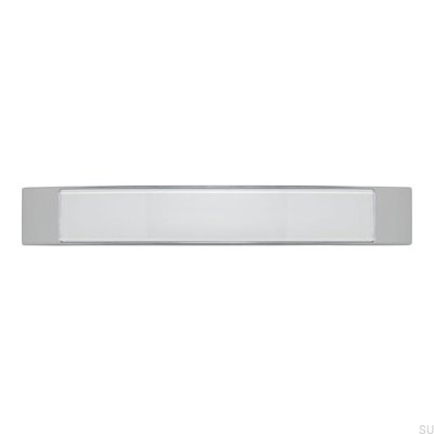Tirador para mueble alargado 2184 160 Cromo Pulido con Blanco