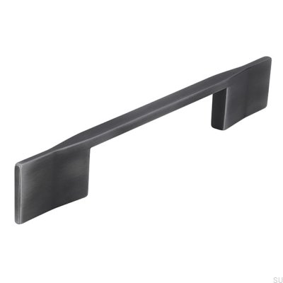 Tirador para mueble alargado 2197 128 Plata envejecida