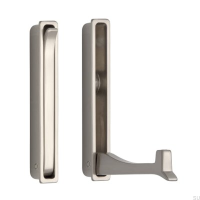 Percha empotrable para muebles 2227 Plata Cepillado