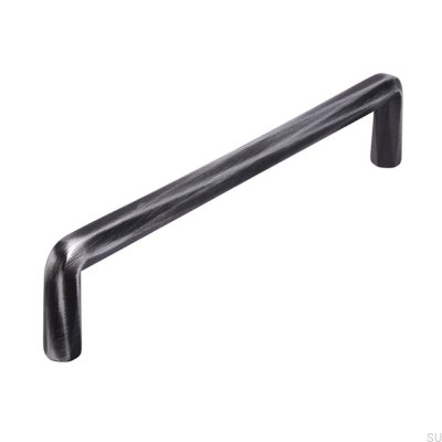 Tirador para mueble alargado 2481 160 Plata envejecida