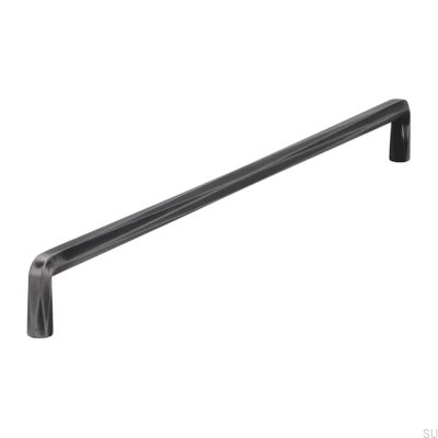 Tirador para mueble alargado 2481 320 Plata envejecida