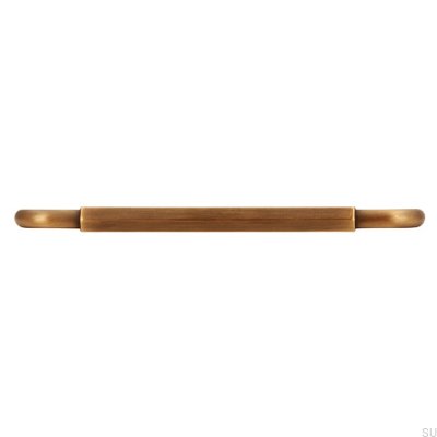 Tirador para mueble alargado 2482 Oro Antiguo Cepillado
