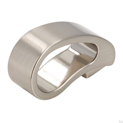 Pomo para mueble 2501 Plata Cepillado