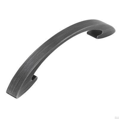 Tirador para mueble alargado 2502 128 Plata Antigua Cepillado