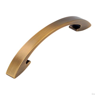 Tirador para mueble alargado 2502 128 Oro Antiguo Cepillado