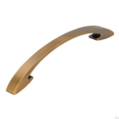 Tirador para mueble alargado 2502 160 Oro Antiguo Cepillado
