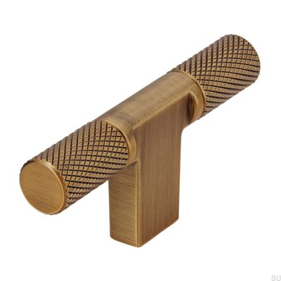 Pomo para mueble T-Bar 2509 Oro Antiguo Cepillado