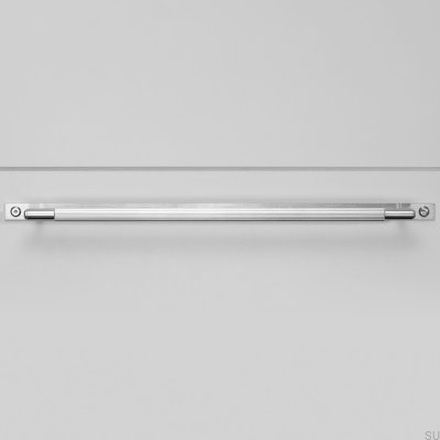 Tirador para mueble alargado con almohadilla Placa Lineal Acero 325 Plata