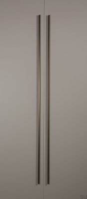 Tirador para mueble Angle 900, plata cepillada