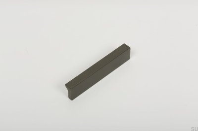 Tirador para mueble rectangular Angle 100, Aluminio, Gris metalizado