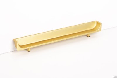 Tirador para mueble empotrable Hide 180 Dorado Cepillado