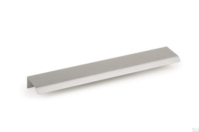 Tirador para mueble Curve 128 edge, aluminio cepillado gris
