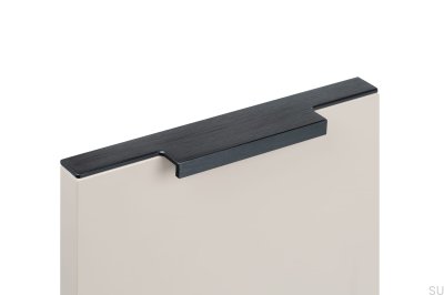 Tirador para mueble de borde para mueble Linear 147-1 Metal Negro Mat
