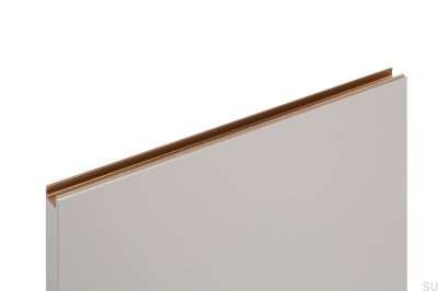 Jey2 297 Tirador para mueble borde Aluminio Oro Cava
