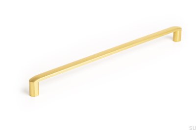 Tirador para mueble longitudinal Roma 320 Oro Cepillado