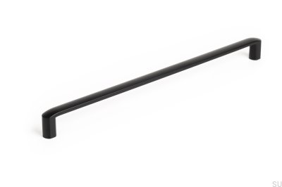 Tirador para mueble Roma 320, largo, Negro Mate