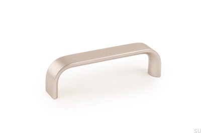 Tirador para mueble rectangular Sense Mini 96, Plata cepillada