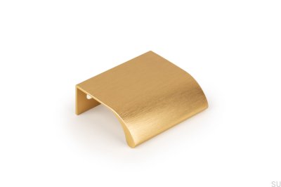 Tirador para muebles Ona 32 Edge anodizado en oro cepillado