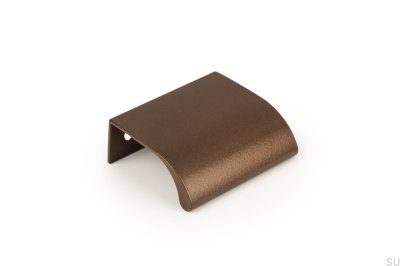 Tirador para muebles de aluminio con borde marrón Ona 32
