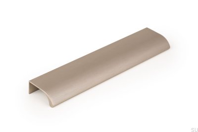 Tirador para muebles Ona 128 Edge de aluminio anodizado plateado