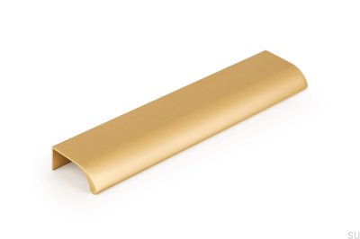 Tirador para muebles Ona 128 Edge anodizado en oro cepillado
