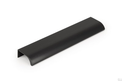 Tirador para muebles Ona 128 de aluminio con borde anodizado negro