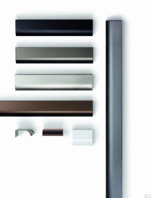 Tirador para mueble Edge She 1056 Plata Metálica