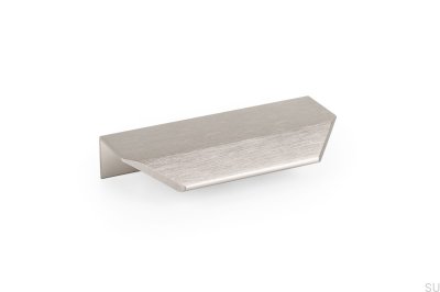 Tirador para muebles con borde de aluminio plateado Vann 100