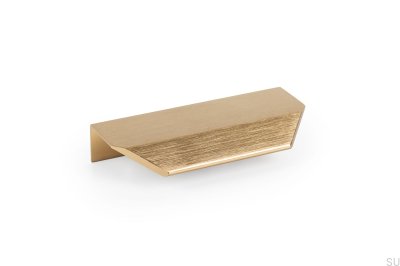 Tirador para mueble vann 100 edge Oro cepillado