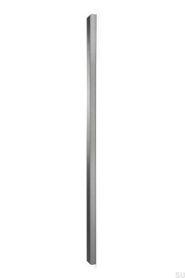 Tirador para mueble con borde Vann 1200. Aluminio cepillado plateado