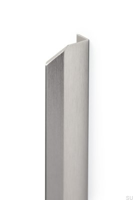 Tirador para mueble con borde Vann 1200. Aluminio cepillado plateado