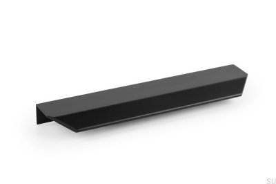 Tirador para mueble borde de mueble Vann 200 Aluminio Negro