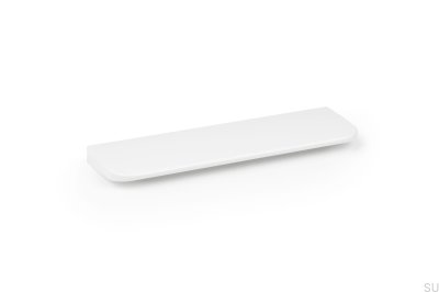 Tirador para muebles rectangular Peak 64. Aluminio, blanco