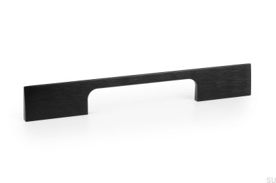 Tirador alargado para mueble Peak 192, aluminio negro cepillado