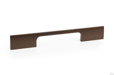 Tirador alargado para mueble Peak 192, aluminio, marrón metalizado