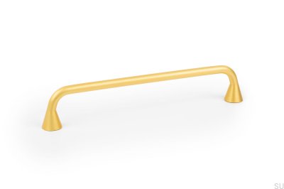 Tirador para mueble alargado Bella 160, oro cepillado