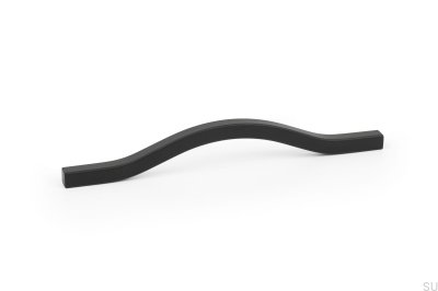 Tirador para mueble Brave largo 128. Aluminio negro
