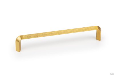 Tirador para mueble Lines 160, oro cepillado