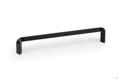 Tirador para mueble Lines 160, metal, negro