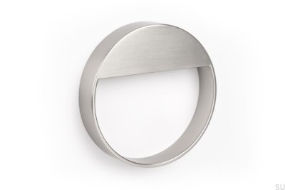 Tirador para mueble redondo Bau 64 Níquel cepillado
