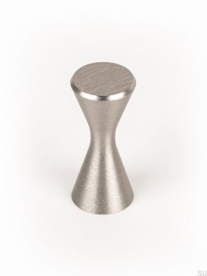 Pomo para mueble plateado cepillado Diabolo