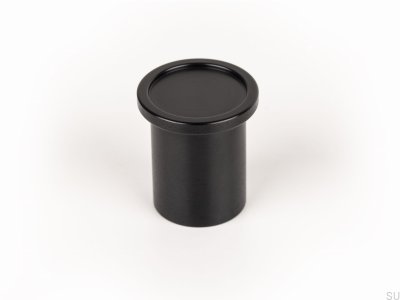 Pomo para mueble Redondo Aluminio Negro Cepillado