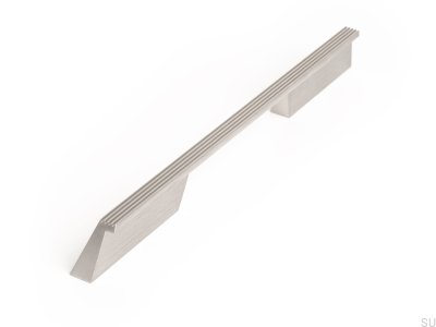 Tirador para mueble longitudinal Rail 192, Aluminio, Plata, Cepillado