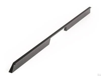 Tirador para mueble alargado Rail 576 Aluminio Negro Cepillado