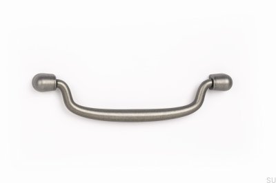 Colgante 128 tirador para mueble oblongo Gris antiguo