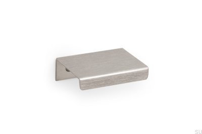 Tirador para mueble canto Way 32, Aluminio Plata