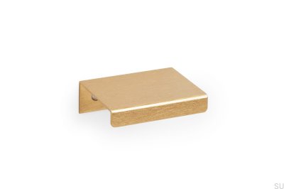 Tirador para mueble Way 32 edge, aluminio cepillado dorado